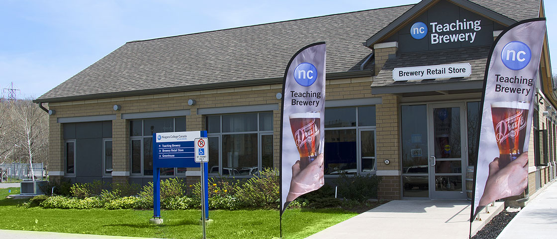 Teaching Brewery building in summer